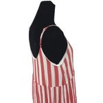 She & Sky Womens Striped Adjustable Strap Tiered Maxi Dress White Coral Medium Photo 6