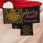 Plenty Flock! by Tracy Reese Red White 100% Silk Strapless Balloon Dress Size 8 Photo 3