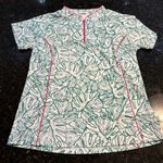 Lady Hagen  Women’s Tropical Palm Polo Athletic Top Golf Shirt 1/4 Zip Size M Photo 0