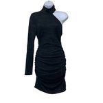 n:philanthropy Revolve  Electra Mini Dress Charcoal One Shoulder High Neck XS NWT Photo 2