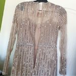 Mac Duggal FAIR  Gown Sequined Illusion High-Neck Long-Sleeve Trumpet Rose Gold 2 Photo 9
