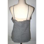 Womens New Ralph Lauren $398 NWT Gray Leather Suede Lace Tank Top Cami Nice 12 Photo 2