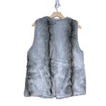 Philosophy Womens M Gray Faux Fur Vest NEW Photo 1