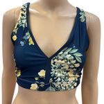 Joy Lab Navy Blue Yellow Floral Print Sports Bra​ Womens XL Photo 0