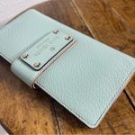 Kate Spade Leather Pebbled Medium Wallet Seafoam Green Great condition Early 90s Photo 6