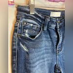 Petra 153 Distressed Frayed Flare Blue Denim Jeans Photo 3