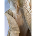 ZARA  Beige Embroidered Spaghetti Strap Maxi Dress Flowy Bohemian Summer Small Photo 5