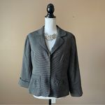 White House | Black Market WHBM | Gray Checkered Blazer Jacket Sz 14 Photo 1