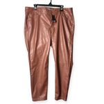 Torrid NEW Faux Leather Pants Womens 16R Brown Perfect Skinny Mid Rise Ankle Photo 5