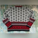 Cambridge Dry Goods wool clasp red Nordic sweater, size medium Photo 7