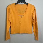 Harley Davidson Long Sleeve Graphic Crop Top Orange Estimated Size Small Photo 2