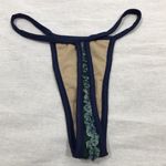 Zuliana Size S Ruffle Multi Color Thong Bikini Bottom. New With Tag. Made In USA Blue Photo 3