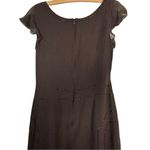 Vintage David Warren‎ 100% Silk Brown Knee Length Dress beaded Women’s sz 10 Photo 5