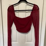 Princess Polly NWT  City Lights Long Sleeve Top Red Size 4 Photo 4