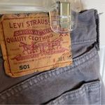 Levi's 501 Dark Grey Distressed Jean Shorts With Button Fly Size 32 Photo 5
