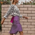 Banana Republic Purple Asymmetrical Midi Skirt Photo 1
