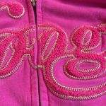 COOGI  Luxury Pink Gold Hoodie Full Zip Front Medium Embroidered Logo Streetwear Photo 5