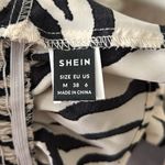 SheIn Zebra print silky sweetheart neck line puff sleeve smocked back blouse Photo 3