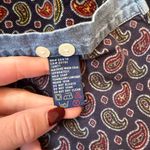 Tommy Hilfiger Vintage Denim Button-Up Shirt with Velvet Paisley Front Print Photo 3