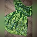 Heart soul Vintage Milkmaid Green paisley embroidered top Photo 2
