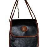 Esprit VTG  Accessories Cross Body Bag Magnetic Snap Leather Black Brown Photo 0