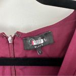 Parker  Black Rosie Silk Maxi Ruffle Maroon Dress Photo 11