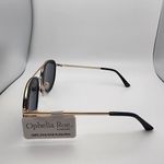 Ophelia Roe NWT  Black & Gold Aviator Sunglasses Photo 7