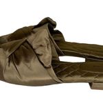 Birdies  The Songbird Mules Khaki Green Satin Quilted Size 8.5 Photo 0