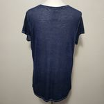 Rock & Republic Navy Festival Burnout Cutout Choker Short Sleeve Tee Size Large Photo 4