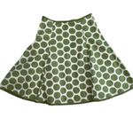 Boden 100% Cotton Sage Green Giant Polka Dot Lined Flare Skirt Size 10R Photo 8