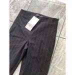 ZARA  Black White Pinstripe Skinny Pants Button Ankle High Rise XS Photo 2