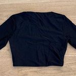 Naked Wardrobe  - Slim Fit Short Sleeve Crew Neck Crop Top in Black Photo 0