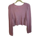 Urban Outfitters  LILAC VNECK CROPPED BABYDOLL BLOUSE Photo 2