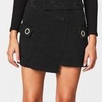 LF Carmar Black Denim Foldover 100% Cotton Cargo Mini Skirt Women's Size 2 NWT Photo 0