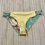 l*space Kennedy Bikini Bottom in Green Yellow Tropical Floral Small NWOT Photo 3