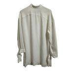 Babaton  women's white long sleeve mini shift neck tie‎ dress size Small Photo 1