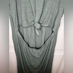 Aerie  Green Ribbed Sleeveless Cut Out Knotted Dress Photo 2