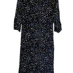 & Other Stories & Other Stories Black Blue Polka Dot Midi Dress size 0 Photo 3