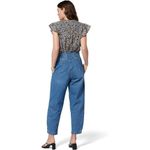 Joie  SMALL Isa Reut Ruffled Embroidery Dot Smocked Floral Blouse - Caviar Multi Photo 13