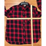 Woolrich  Red Black Plaid Flannel Wool Button Up Shirt Tagged Women’s XXL Cotton Photo 7