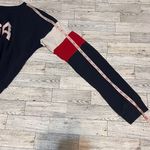 Aeropostale USA spell out cropped sweatshirt red white blue Size Small July 4 Photo 5