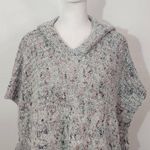 cupio  Gray Chunky Knit Poncho Sweater Size Small/Medium NWT Gray Hoodie Sweater Photo 2
