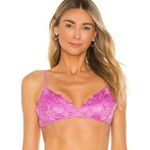 l*space L* Jean Bikini Top in Rosebud Pink/Purple Floral Size Medium NWOT Photo 0