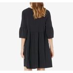 Pact Revive Flutter Sleeve Black Scoop Neck Mini Dress Organic Cotton Size Small Photo 1
