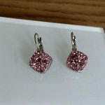 Pink Crystal Rhinestone Pierced Drop Earrings Party Birthday Prom Photo Shoot Photo 3