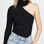 The Range NWT  ribbed one shoulder‎ mock neck sweater Photo 0