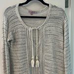 Calypso St. Barth  scoop neck medium Striped Knit Sweater Tassel Tie tunic dress Photo 0