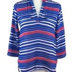Hippie Rose V-neck striped blouse top size medium Photo 0