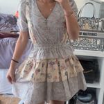 Love Shack Fancy Floral Ruffle Cotton Mini Dress Photo 2