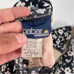 Vtg Gabar 12 Daisy Floral Ruffle Ruched Coquette Black White Bathing Swimsuit Photo 6